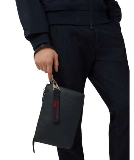 Pochette Piatta Blaine Allover Nero - Harmont & Blaine