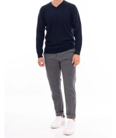 Maglia Scollo a V Markup Nero Misto Viscosa - MK20011