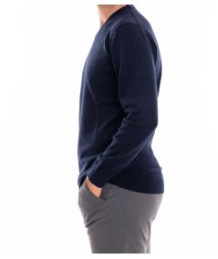 Maglia Scollo a V Markup Nero Misto Viscosa - MK20011