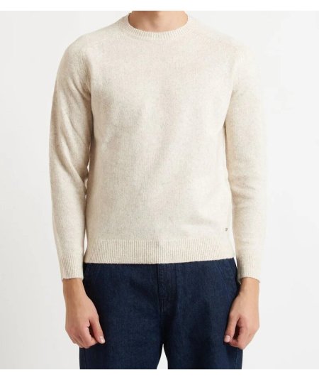 Maglia Girocollo Markup Beige Rasato Melange - MK9900078