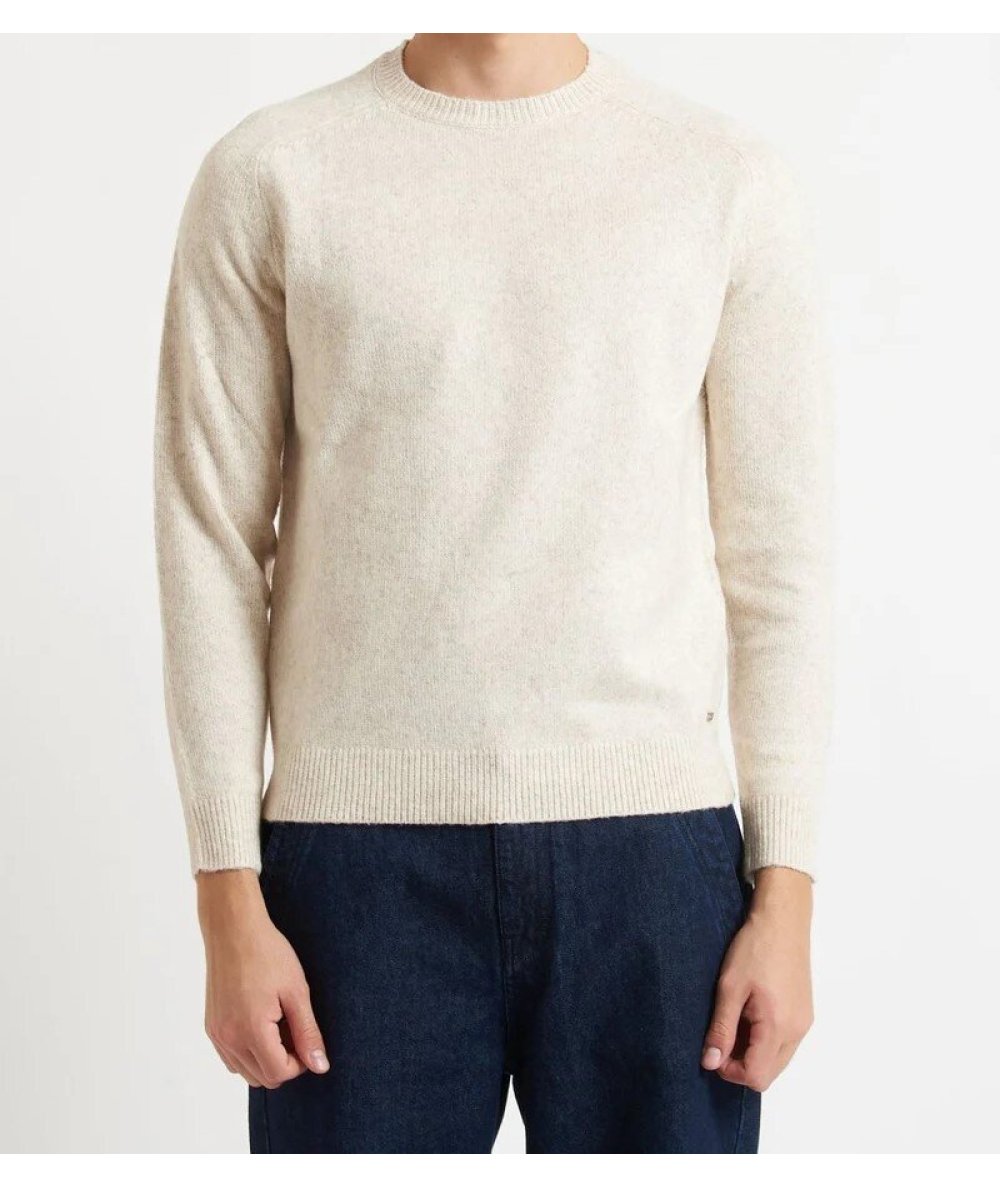 Maglia Girocollo Markup Beige Rasato Melange - MK9900078