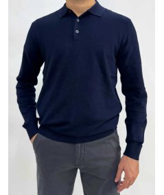 Polo Manica Lunga Markup Nero Viscosa - MK9900004