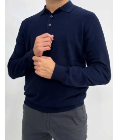 Polo Manica Lunga Markup Nero Viscosa - MK9900004