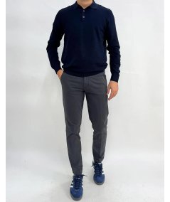 Polo Manica Lunga Markup Nero Viscosa - MK9900004