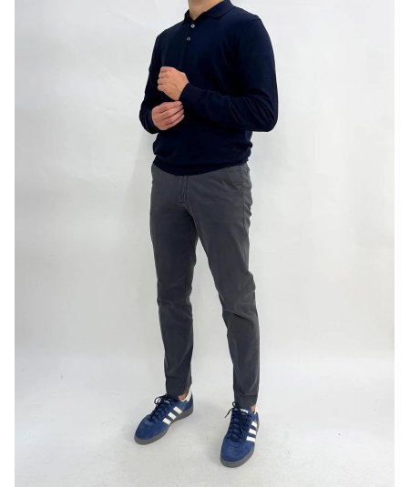 Polo Manica Lunga Markup Nero Viscosa - MK9900004