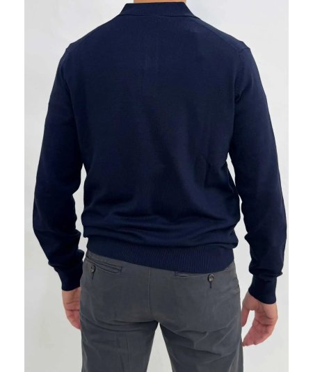 Polo Manica Lunga Markup Nero Viscosa - MK9900004