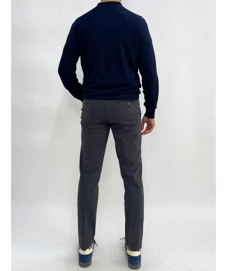 Polo Manica Lunga Markup Nero Viscosa - MK9900004