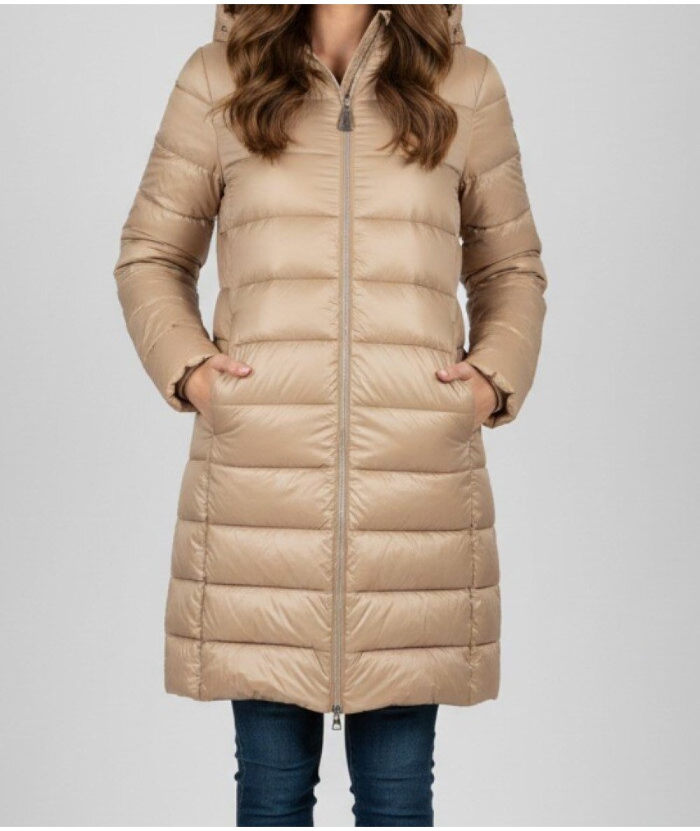 Markup Piumino Lungo Nylon Cappuccio Bordeaux