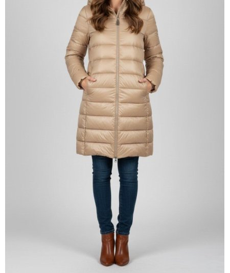 Markup Piumino Lungo Nylon Cappuccio Bordeaux