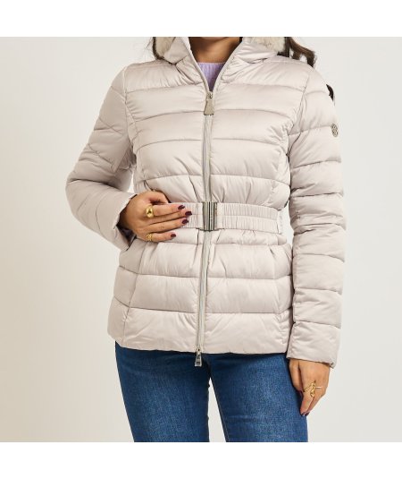 Markup Piumino Corto Satin Cintura Perla