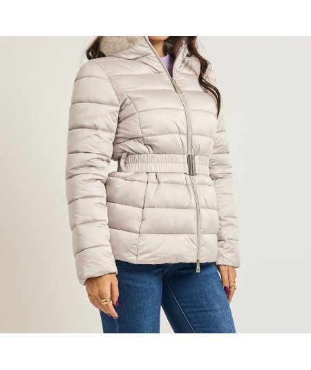 Markup Piumino Corto Satin Cintura Perla