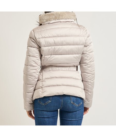 Markup Piumino Corto Satin Cintura Perla