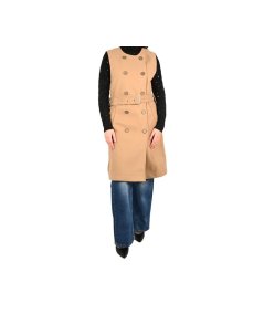 Markup Gilet Lungo Doppiopetto Panno Cammello