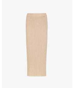 Markup Gonna Maglia Misto Lana Lurex Beige