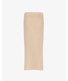 Markup Gonna Maglia Misto Lana Lurex Beige