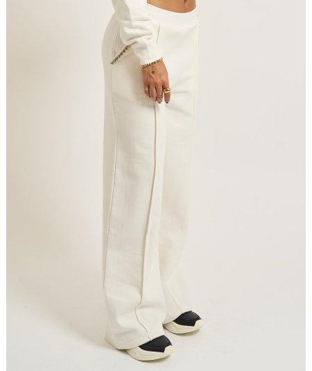 Markup Pantalone Felpa Applicazioni Panna