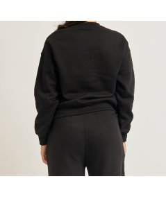 Markup Felpa Girocollo Applicazioni Panna