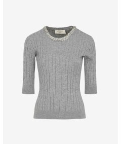 Markup Maglia Manica Corta Applicazioni Grigio