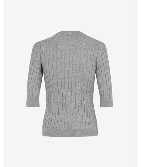 Markup Maglia Manica Corta Applicazioni Grigio