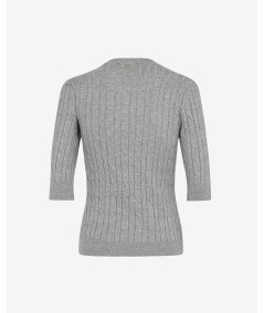 Markup Maglia Manica Corta Applicazioni Grigio