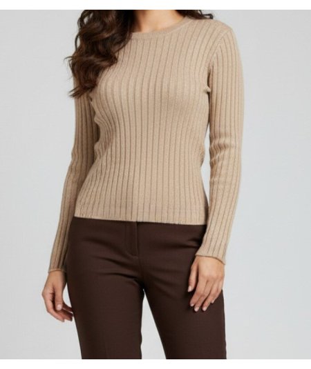 Markup Maglia Girocollo Misto Lana Beige