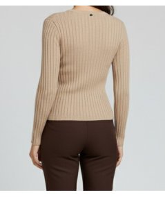 Markup Maglia Girocollo Misto Lana Beige