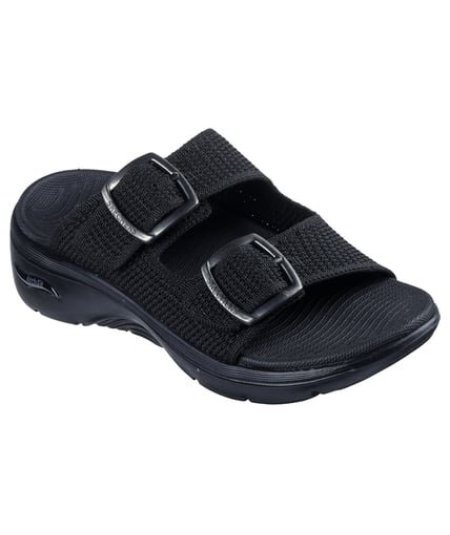 Skechers Go Walk Arch Fit 2.0 Donna Nero Sandali Supporto