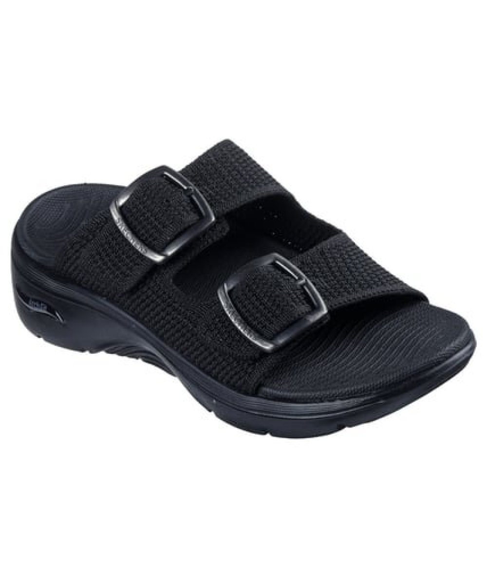 Skechers Go Walk Arch Fit 2.0 Donna Nero Sandali Supporto