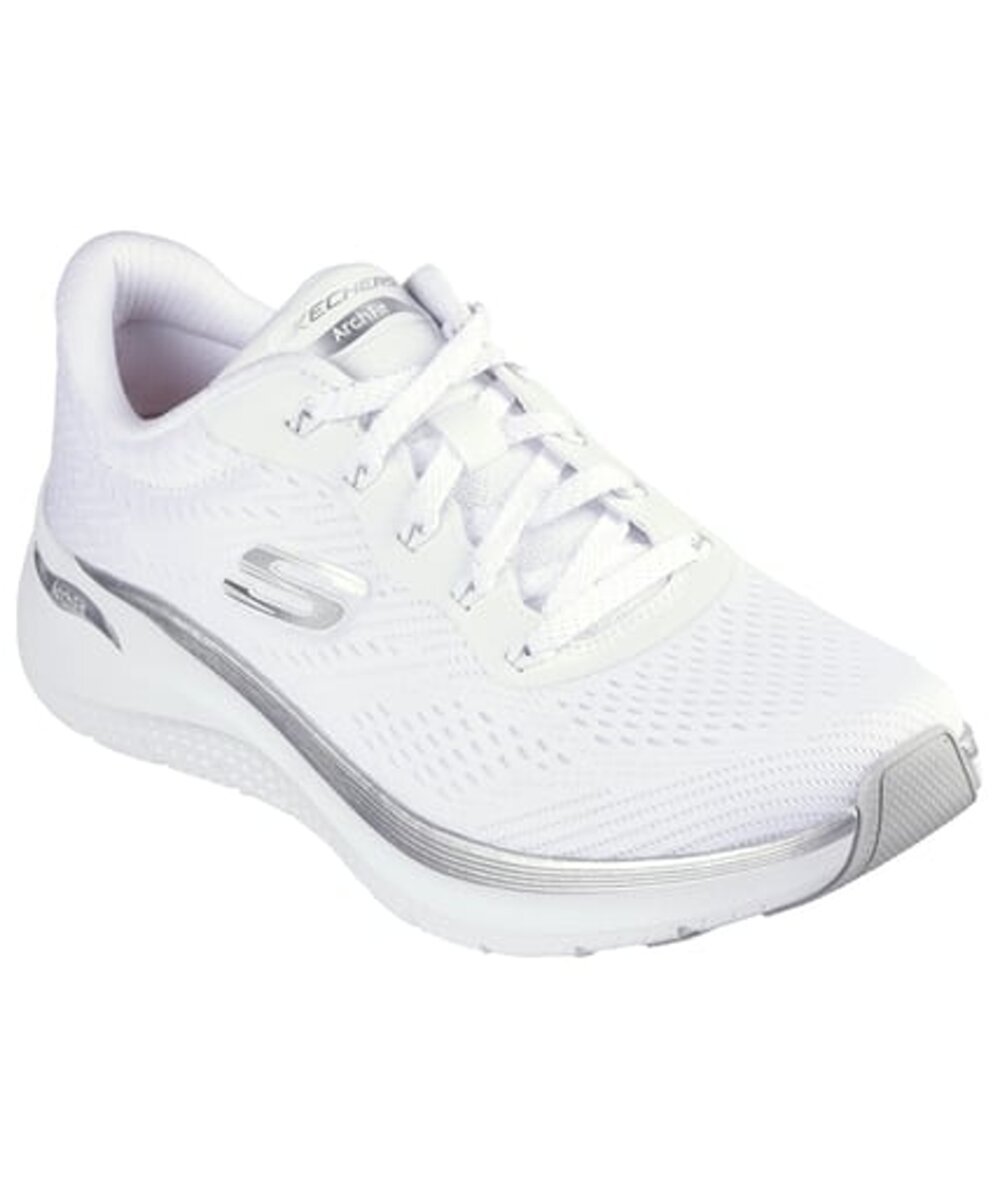 Skechers Arch Fit 2.0-Glow The Distanc Bianco Argento - Comfort