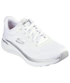 Skechers Arch Fit 2.0-Glow The Distanc Bianco Argento - Comfort
