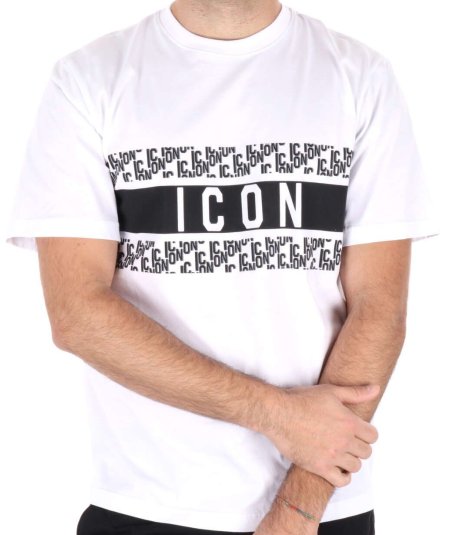 T-SHIRT C/FASCIA STAMPATA