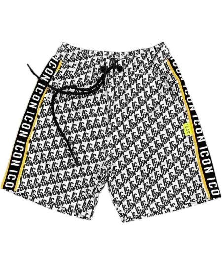 BERMUDA ALL-OVER C/BANDE IN TESSUTO