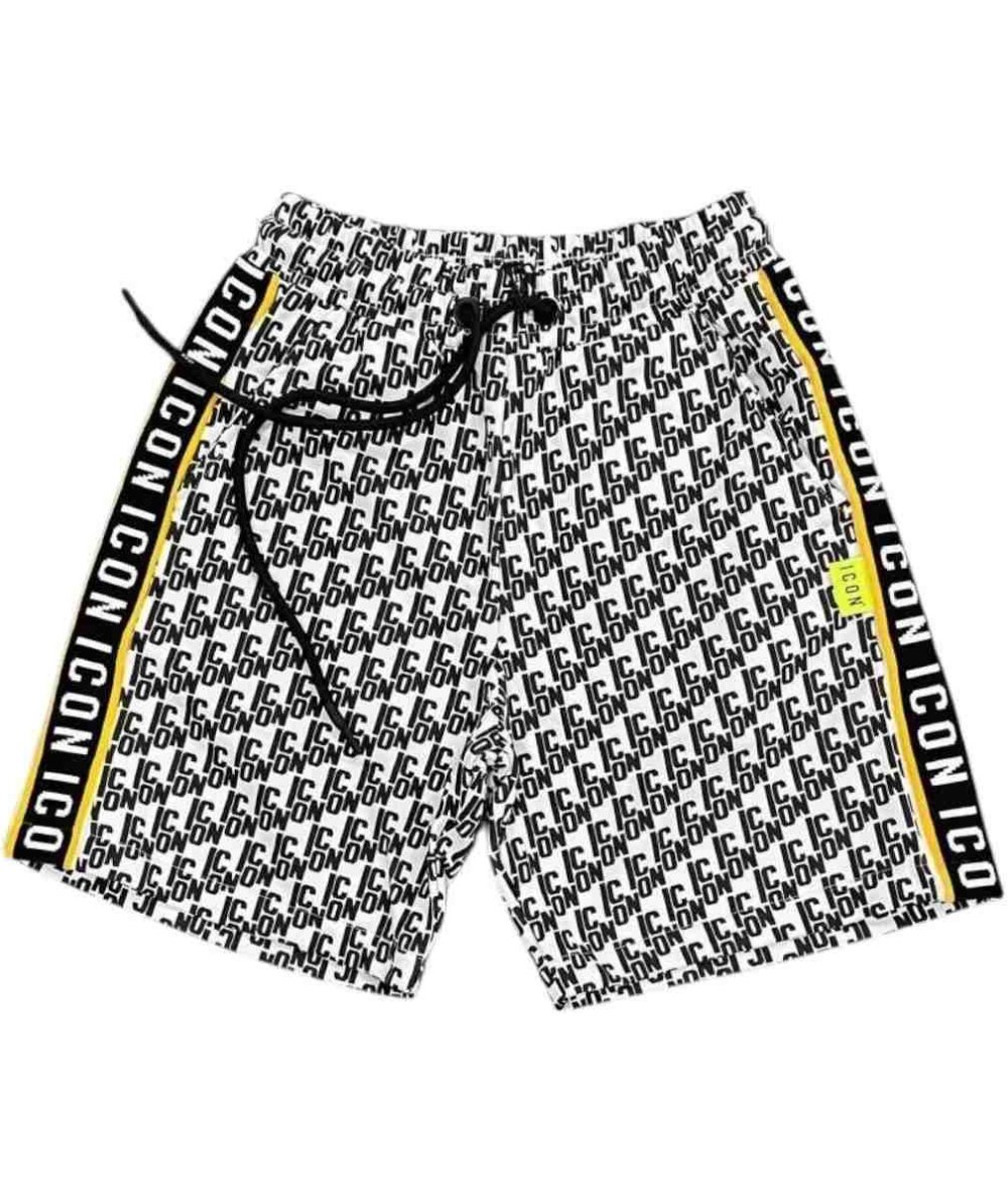 BERMUDA ALL-OVER C/BANDE IN TESSUTO