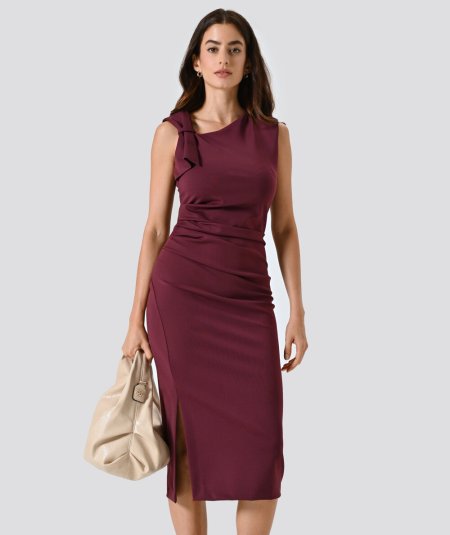 Abito Tubino Rinascimento | Bordeaux e Verde | Eleganza Classica