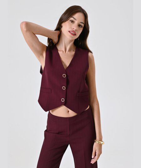 Gilet Sartoriale Rosso Rinascimento | Tocco di Carattere