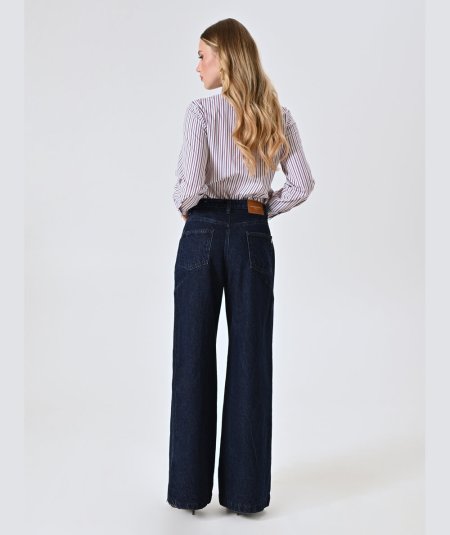 Pantalone Palazzo Blu Rinascimento | Eleganza Fluida