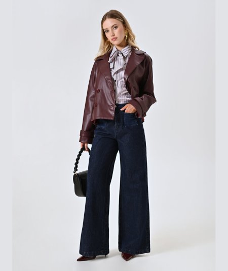 Pantalone Palazzo Blu Rinascimento | Eleganza Fluida