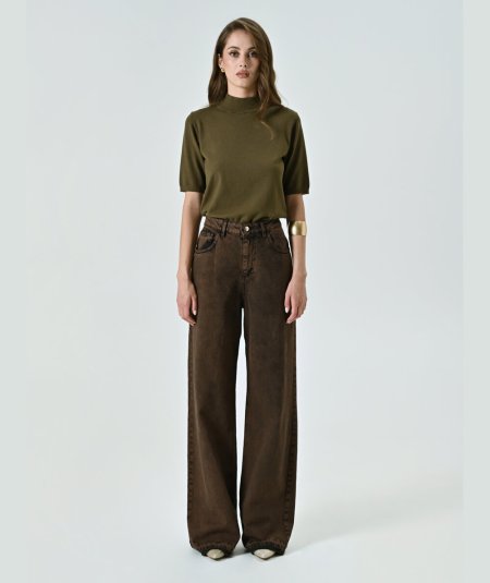 Jeans Color Cioccolato Rinascimento | Tocco di Tendenza