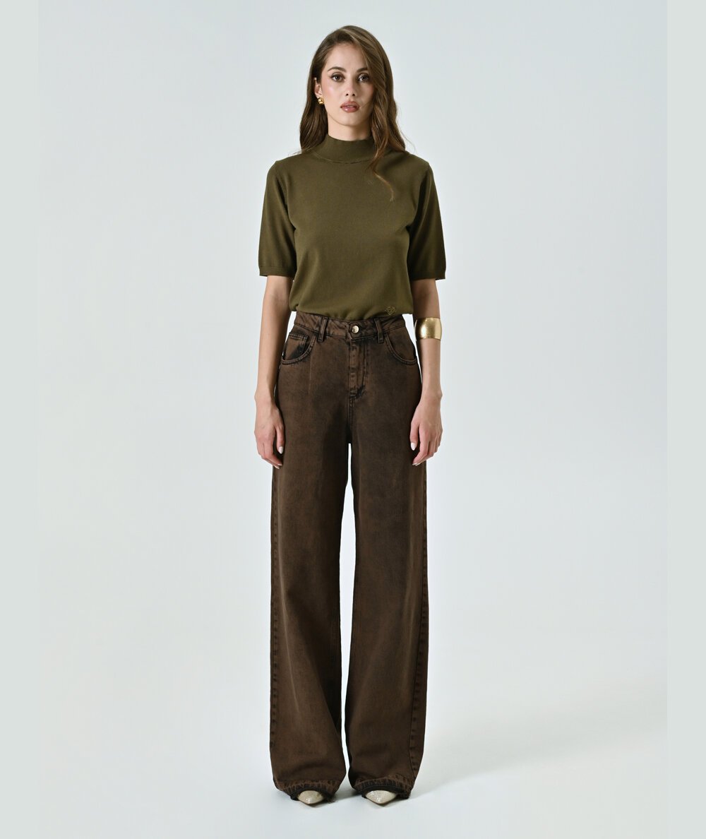 Jeans Color Cioccolato Rinascimento | Tocco di Tendenza