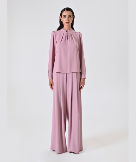 Blusa Sfiancata Rinascimento | Raffinatezza Malva o Panna