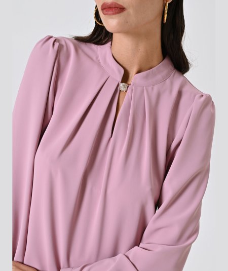 Blusa Sfiancata Rinascimento | Raffinatezza Malva o Panna