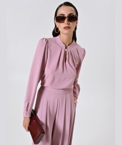 Blusa Sfiancata Rinascimento | Raffinatezza Malva o Panna