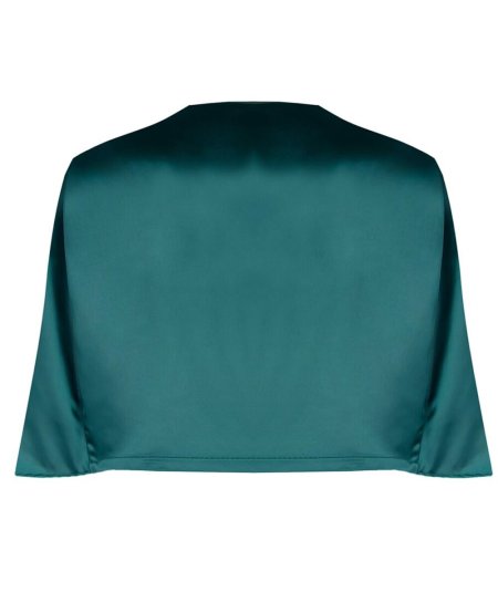 Coprispalle in Raso Verde Rinascimento | Tocco Finale Elegante