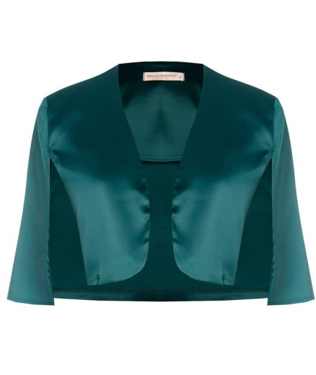 Coprispalle in Raso Verde Rinascimento | Tocco Finale Elegante