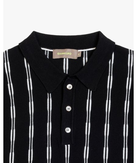 Maglia Nera Uomo Gianni Lupo GL35215 - Eleganza Scura e Comfort Quotidiano