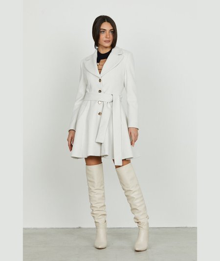 Cappotto Donna Relish Palmast Avorio con Cintura - RDA2505550004