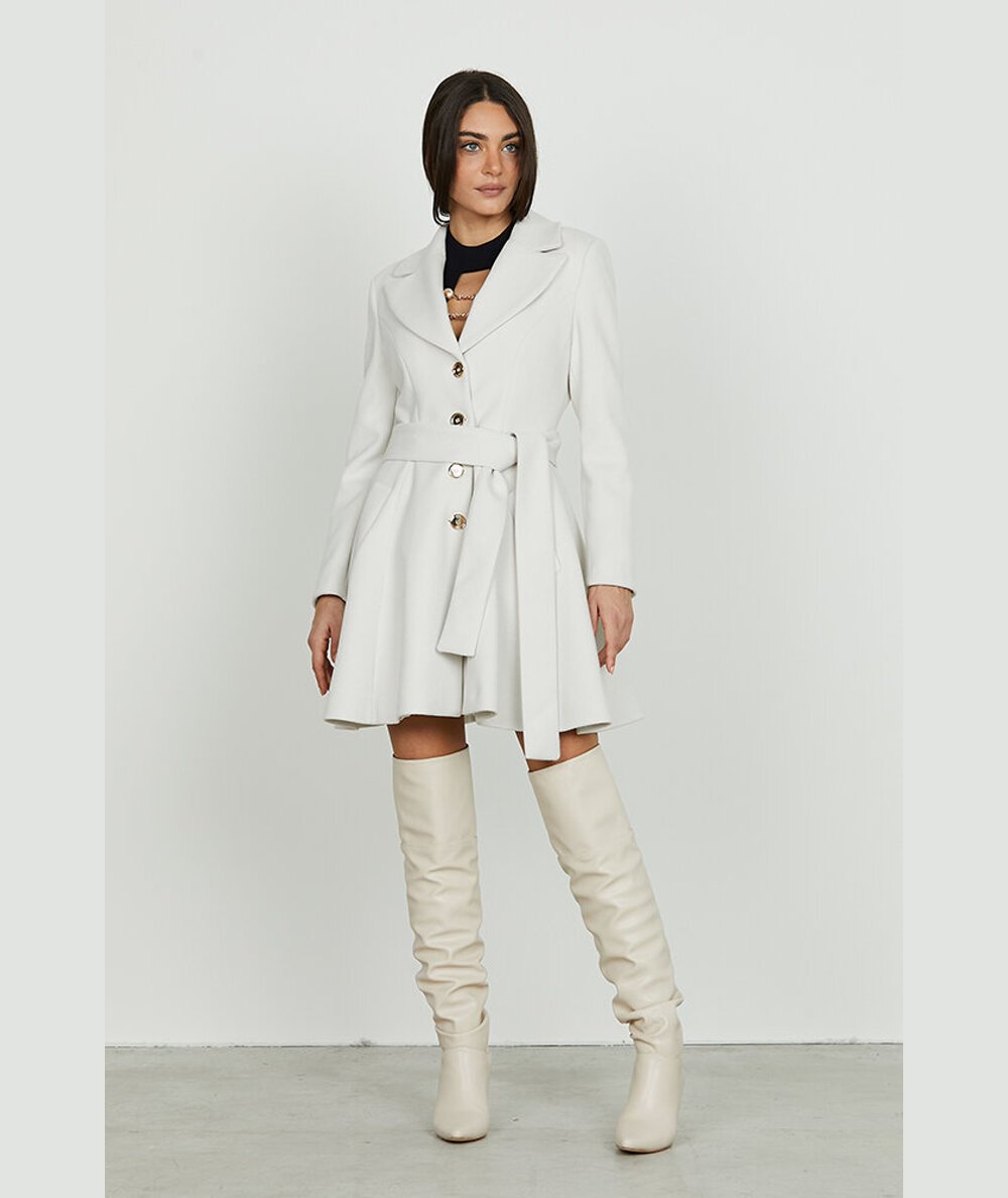 Cappotto Donna Relish Palmast Avorio con Cintura - RDA2505550004