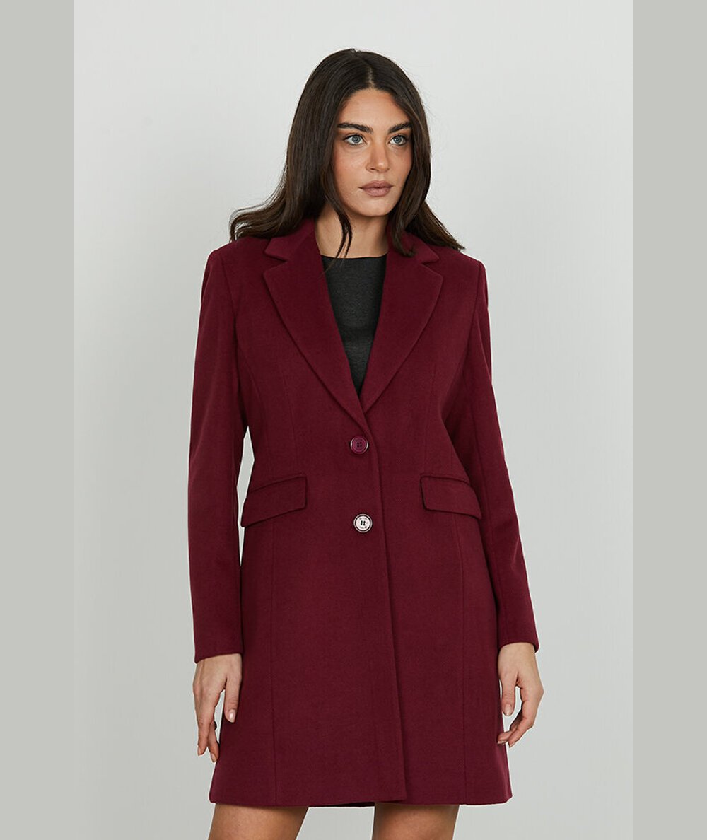 Cappotto Donna Relish Baron Prugna 2 Bottoni - RDA2505550038