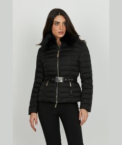 Piumino Donna Relish Gyalar Nero con Collo Ecopelliccia - RDA2505009012