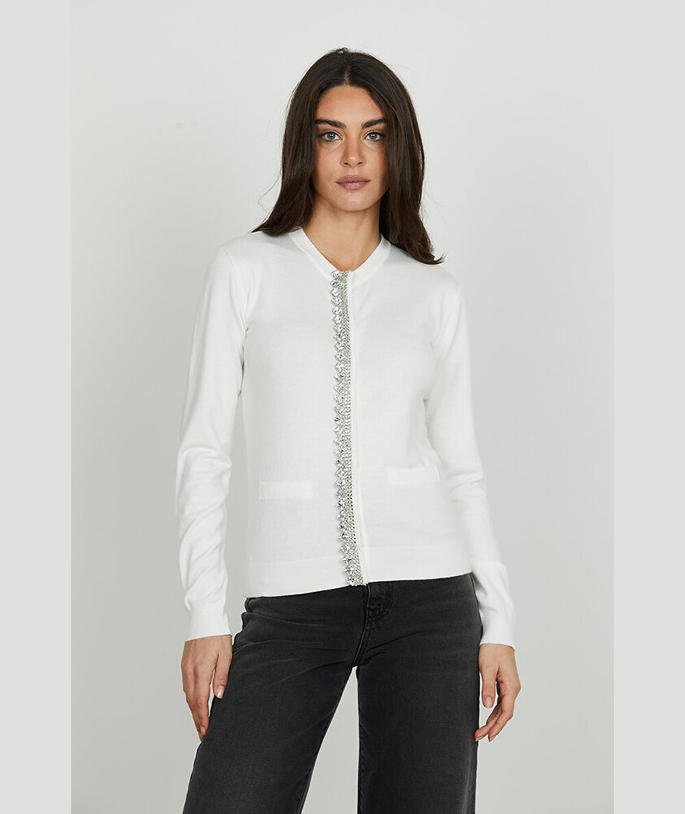 Cardigan Donna Relish Lanai Latte con Applicazioni - RDA2502605016